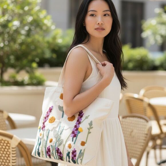 Handbags - NEW Aesthetic Embroidery Tote Bag for Women